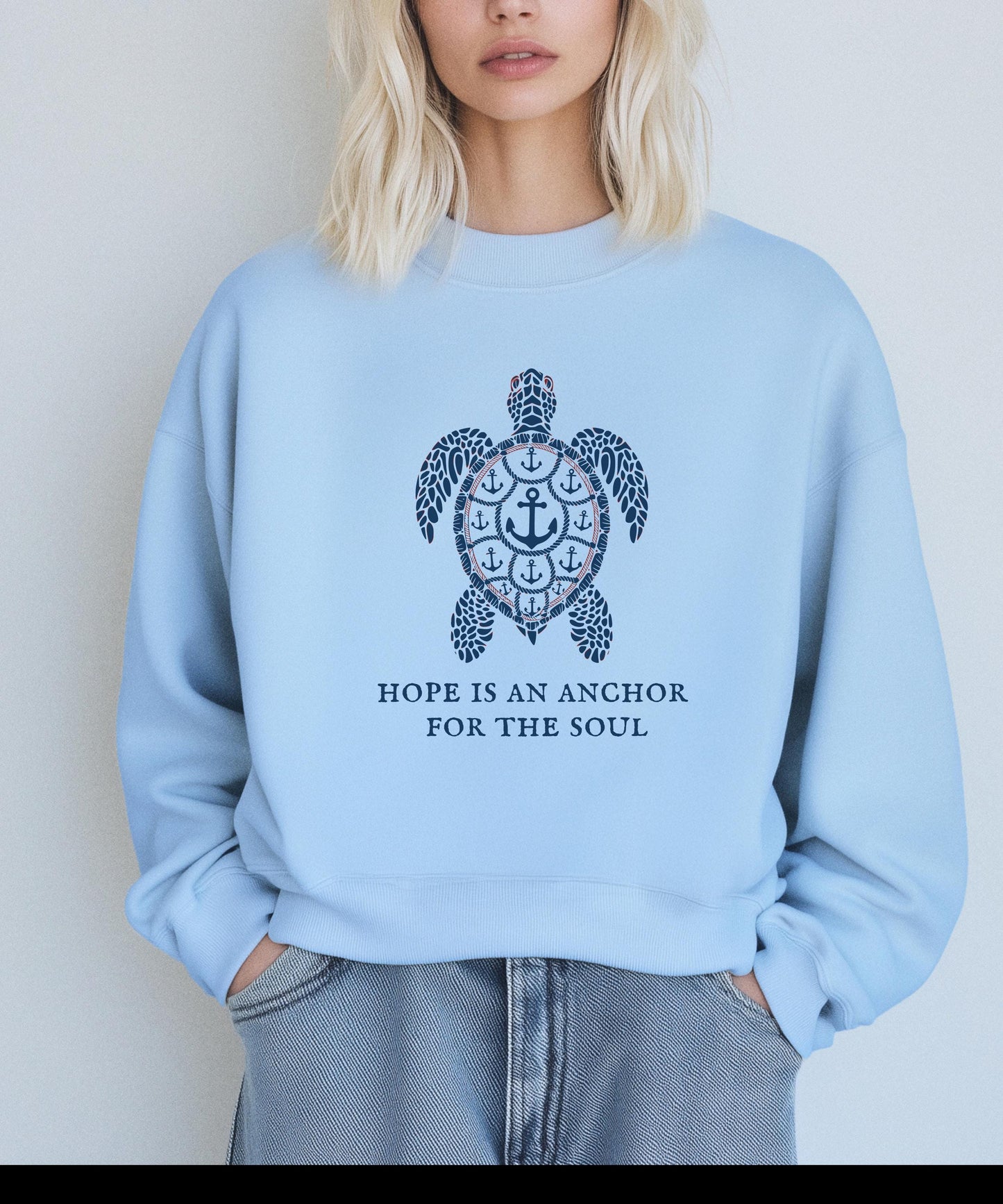 Christian Nautical Sweatshirt Fisherman Aesthetic Unisex Sweatshirt Oversized Beach Jumper Coastal Bible Verse Gift Religious beach Sweater