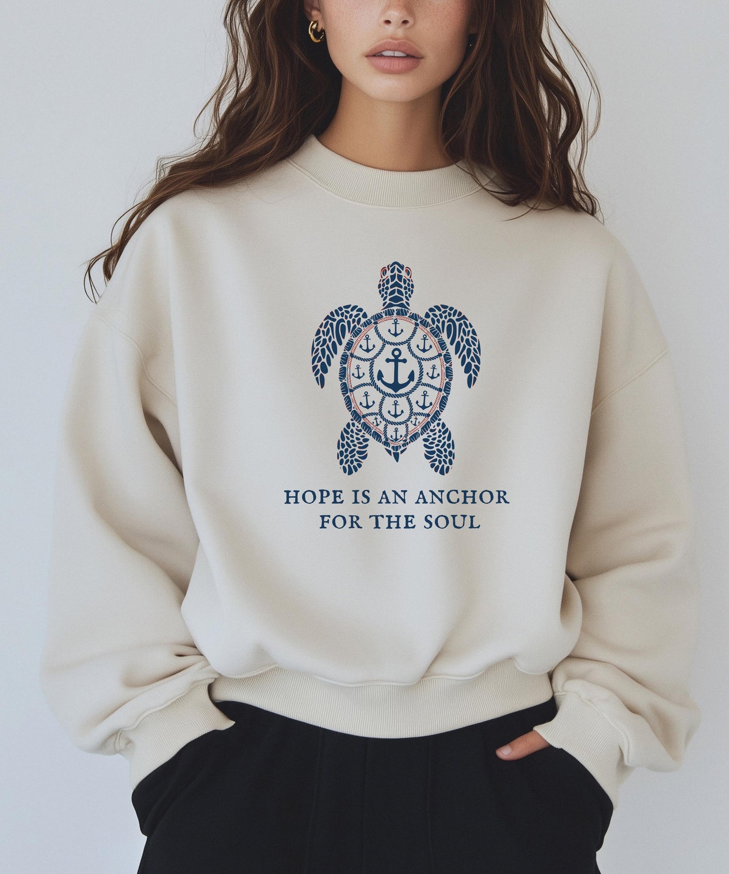 Christian Nautical Sweatshirt Fisherman Aesthetic Unisex Sweatshirt Oversized Beach Jumper Coastal Bible Verse Gift Religious beach Sweater