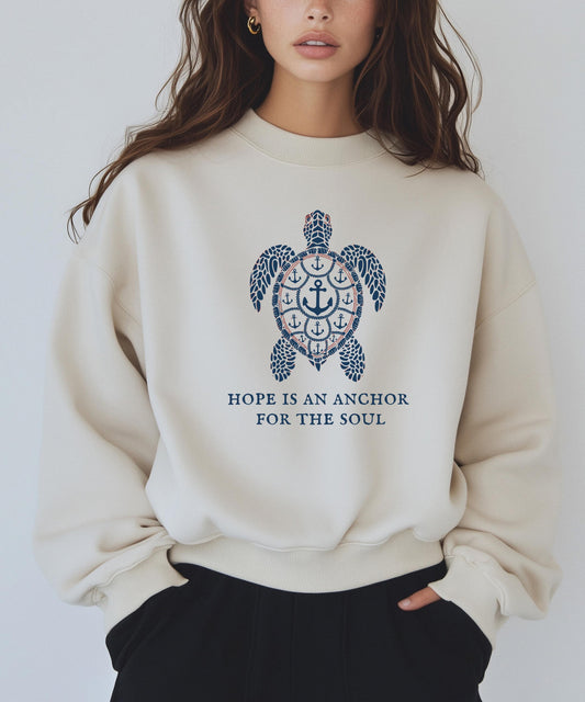 Christian Nautical Sweatshirt Fisherman Aesthetic Unisex Sweatshirt Oversized Beach Jumper Coastal Bible Verse Gift Religious beach Sweater