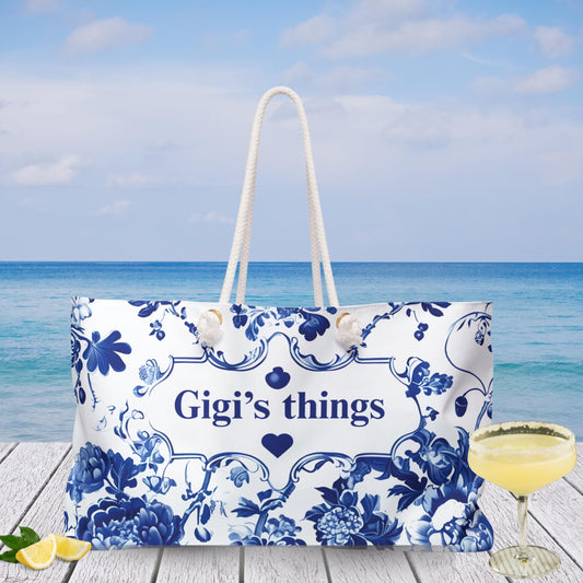 Custom Grandma Weekender Bag – Personalized Floral Travel Tote for Gigi, Nana, or Mom Personalized Grandma Weekender Bag – Custom Floral Travel Tote for Gigi, abuela, or Memaw | Overnight Gift Bag