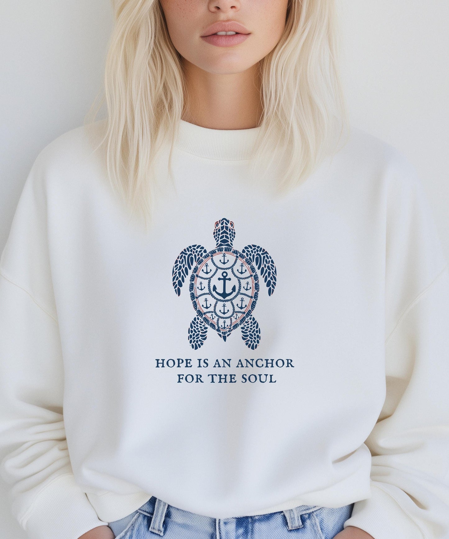 Christian Nautical Sweatshirt Fisherman Aesthetic Unisex Sweatshirt Oversized Beach Jumper Coastal Bible Verse Gift Religious beach Sweater