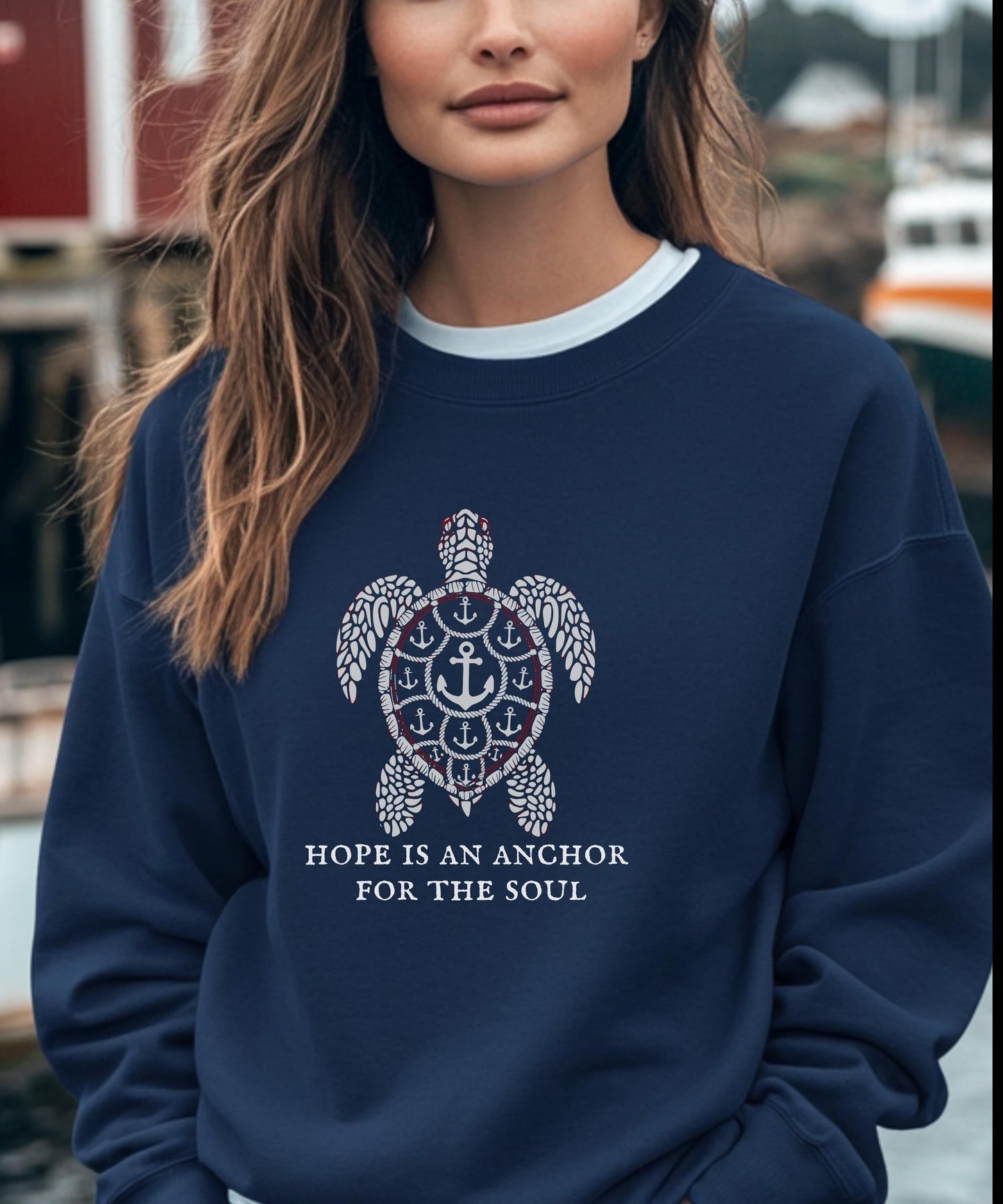 Christian Nautical Sweatshirt Fisherman Aesthetic Unisex Sweatshirt Oversized Beach Jumper Coastal Bible Verse Gift Religious beach Sweater