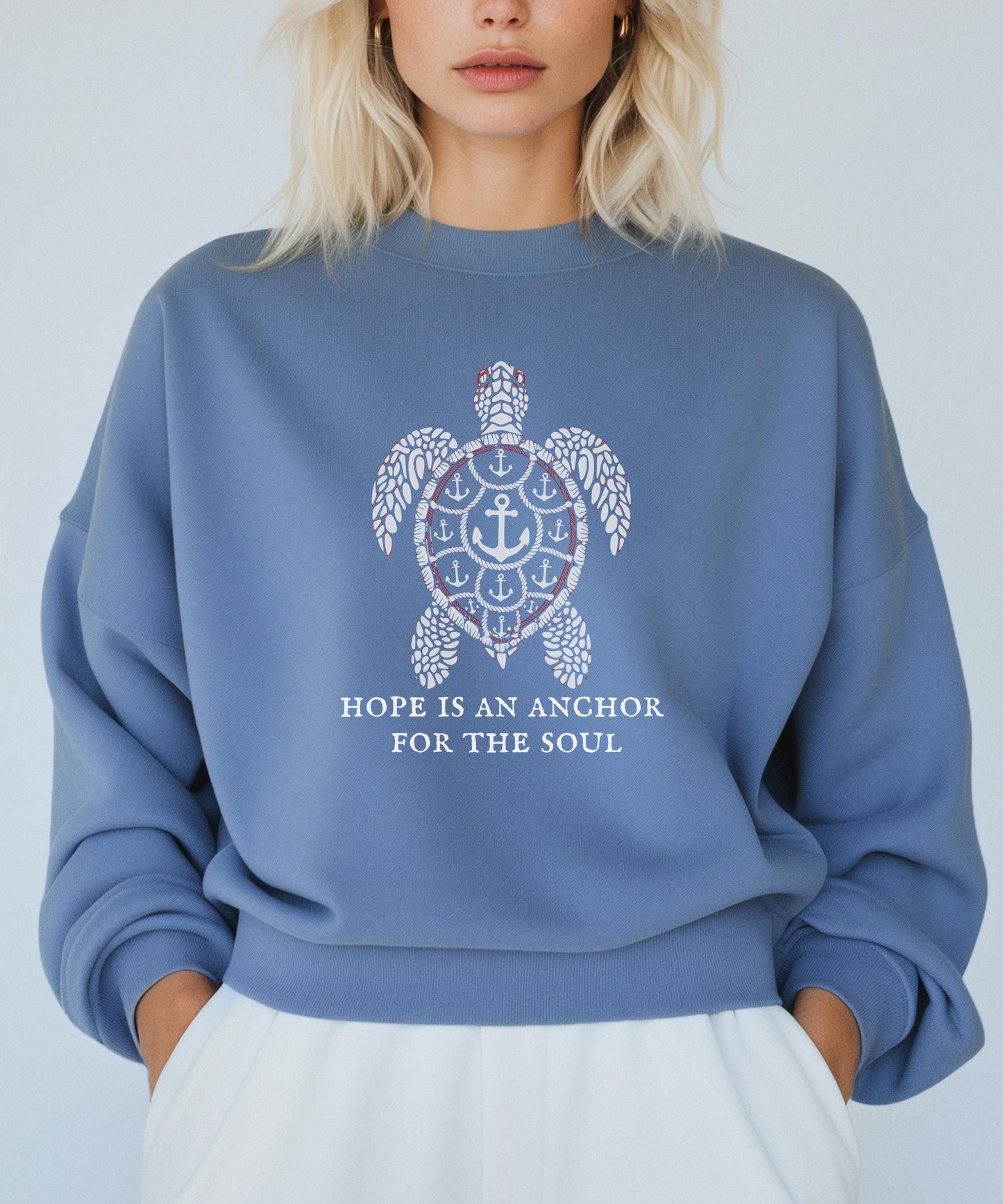 Christian Nautical Sweatshirt Fisherman Aesthetic Unisex Sweatshirt Oversized Beach Jumper Coastal Bible Verse Gift Religious beach Sweater